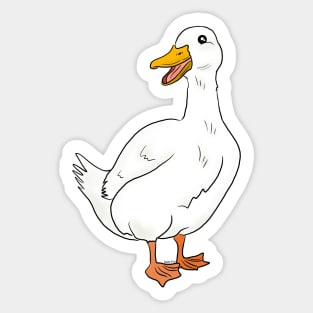 Happy duck quacking Sticker